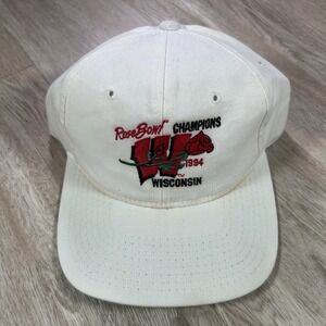 VTG Starter 1994 Wisconsin‎ Badgers Snapback Hat Rose Bowl White Cap